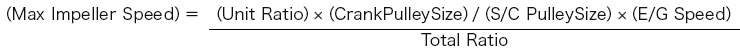 Equation the Max Impeller Speed