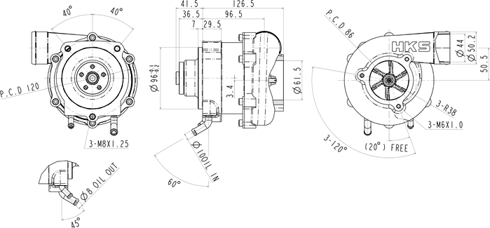 人気商品！】 HKS エッチ ケー エス スーパーチャージャー GT2-7040L Assembly