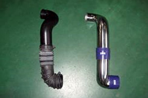 Stock Suction Pipe(left) vs. HKS Suction Pipe(right)