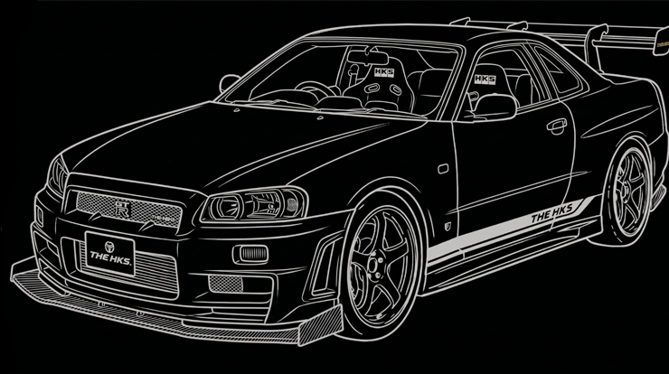 THE HKS SKYLINE GT-R BNR34